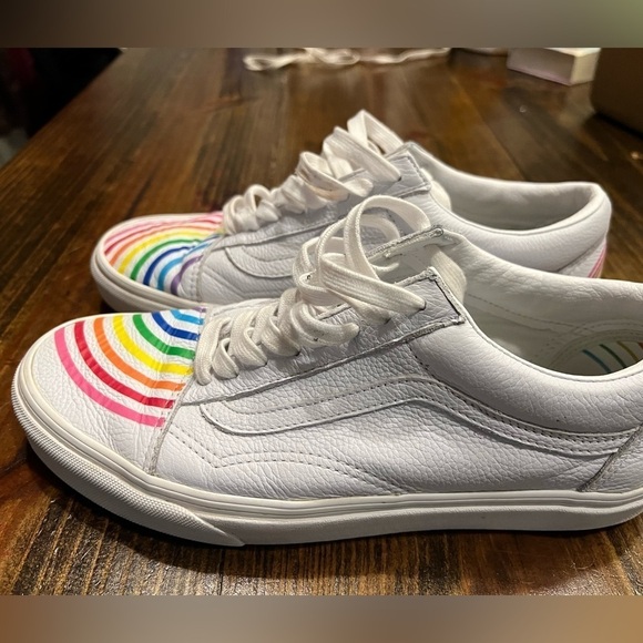 Vans x Flour Shop Rainbow Leather Low Top Sneakers - Picture 7 of 10